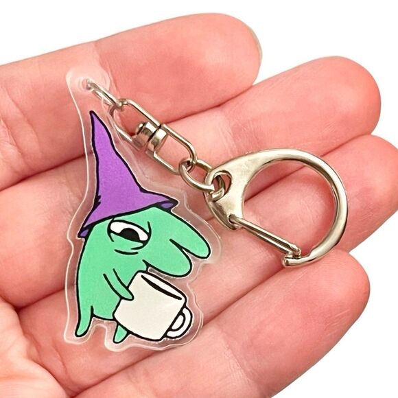 Smiling Friends Coffee Mug Glep Acrlyic Keychain - Picture 1 of 4